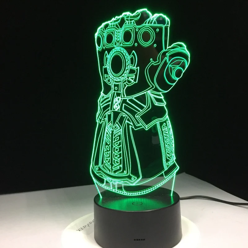 Thanos Infinity Gauntlet Avengers 3D LED Lampe mit Farbwechsel