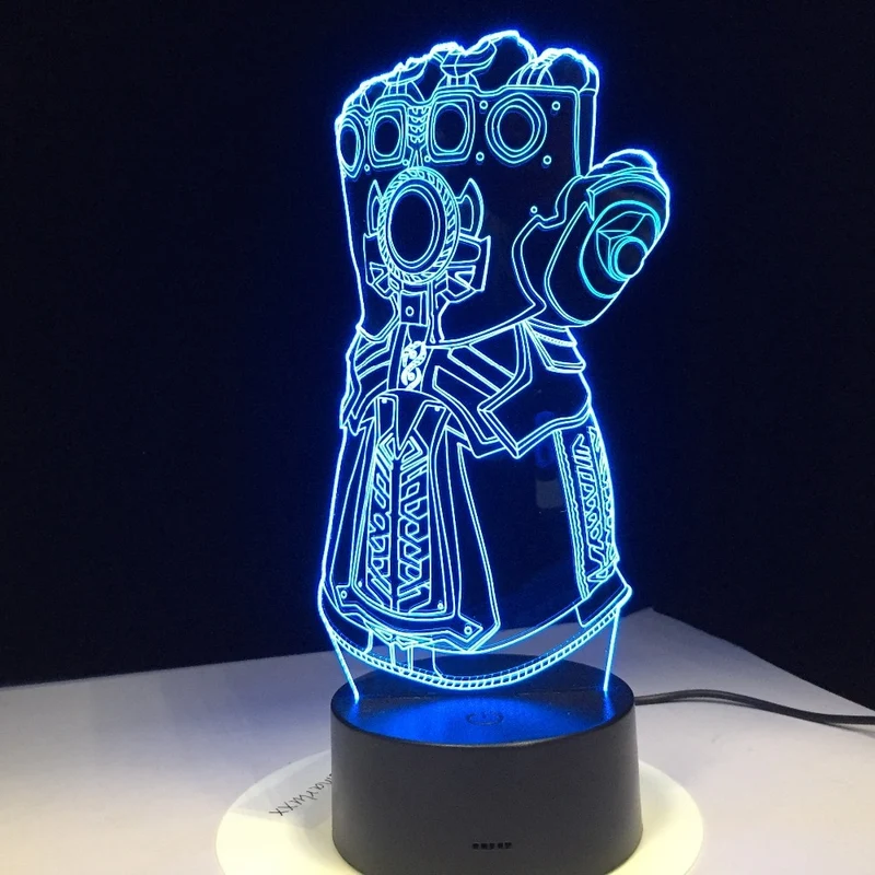 Thanos Infinity Gauntlet Avengers 3D LED Lampe mit Farbwechsel