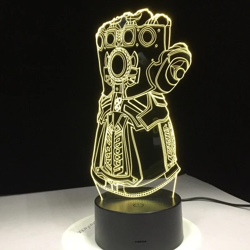 Thanos Infinity Gauntlet Avengers 3D LED Lampe mit Farbwechsel