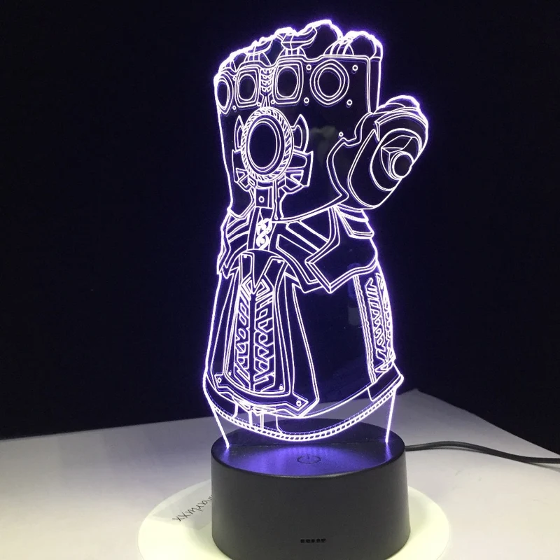 Thanos Infinity Gauntlet Avengers 3D LED Lampe mit Farbwechsel