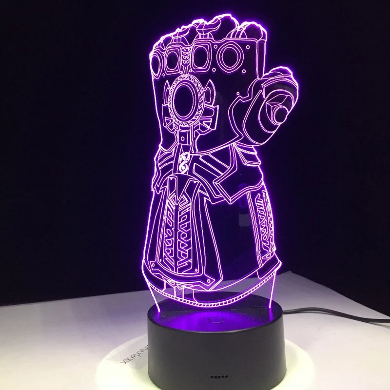 Thanos Infinity Gauntlet Avengers 3D LED Lampe mit Farbwechsel
