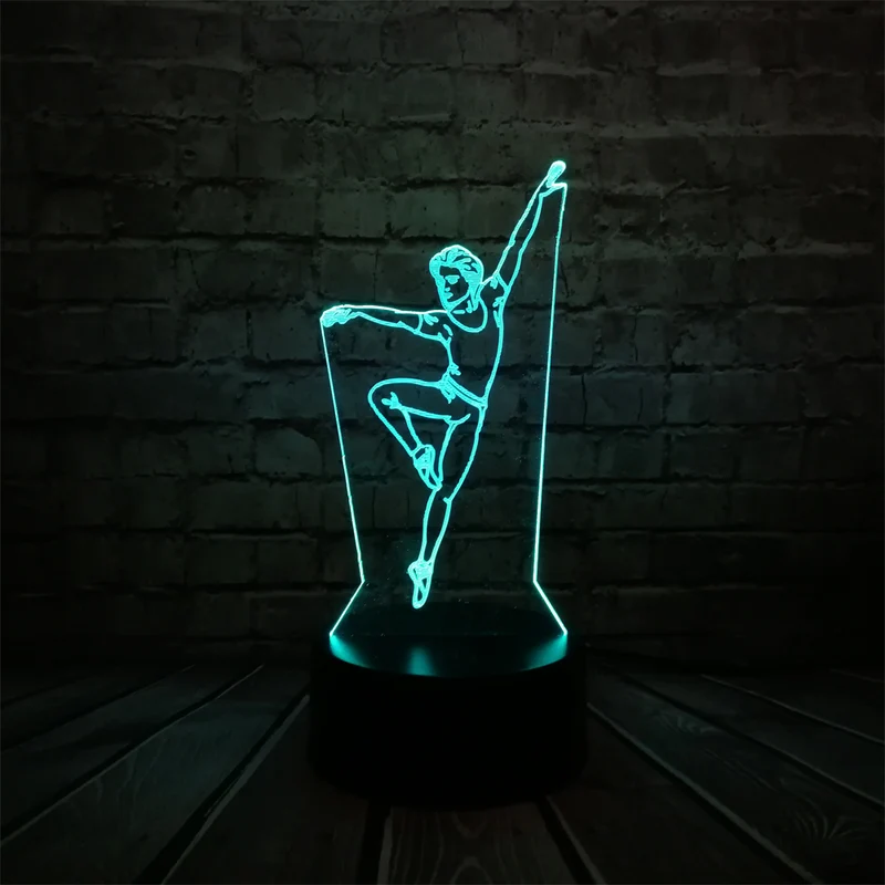3D Lampe - Elegante Tänzerin - bis zu wechselnde Farben - Tischlampe - Nachtlampe