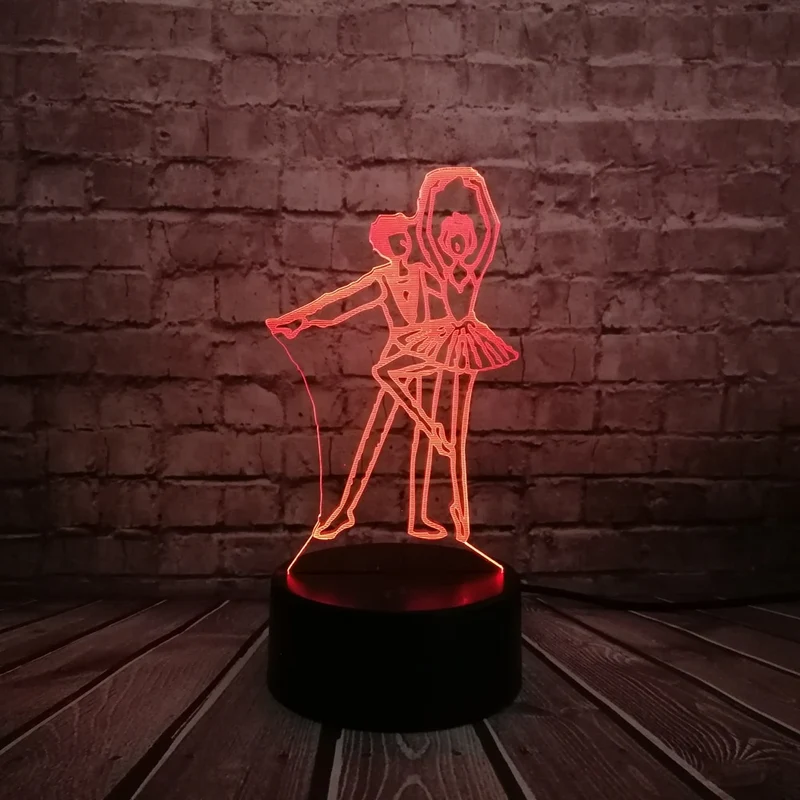 3D LED Lampe - Tanzendes Paar - Mit magischen Farbwechsel Effekt