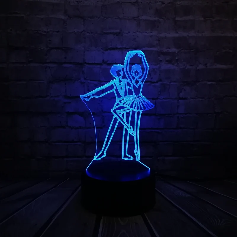 3D LED Lampe - Tanzendes Paar - Mit magischen Farbwechsel Effekt