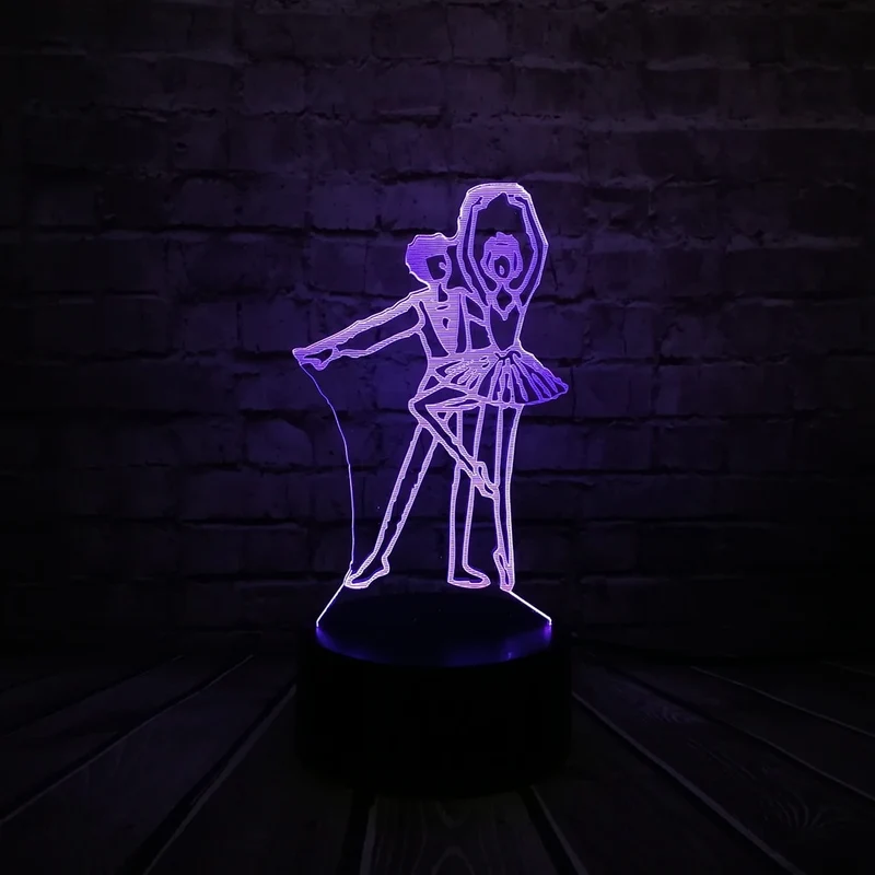 3D LED Lampe - Tanzendes Paar - Mit magischen Farbwechsel Effekt