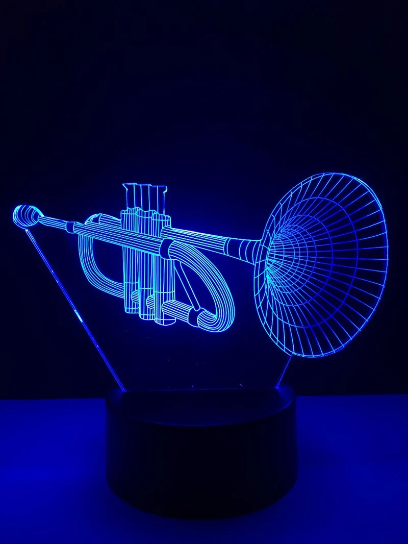 3D LED Trompeten Lampe mit Farbwechsel Effekt bis zu 7 Farben