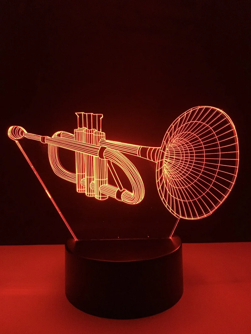 3D LED Trompeten Lampe mit Farbwechsel Effekt bis zu 7 Farben