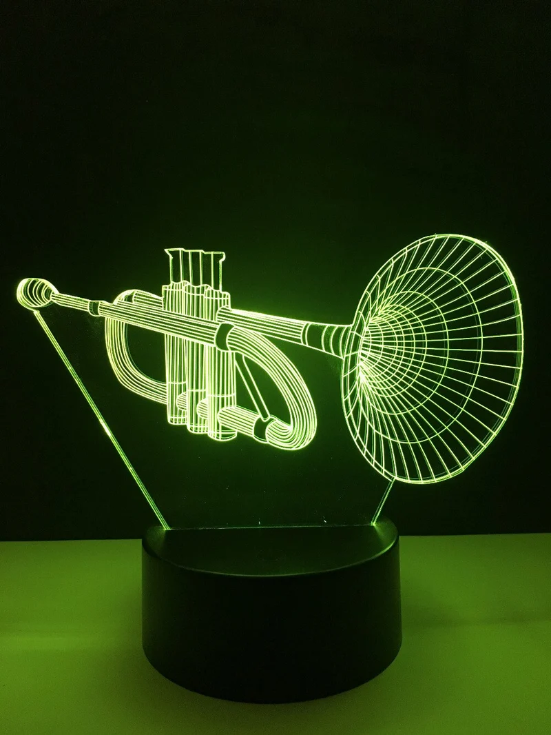 3D LED Trompeten Lampe mit Farbwechsel Effekt bis zu 7 Farben