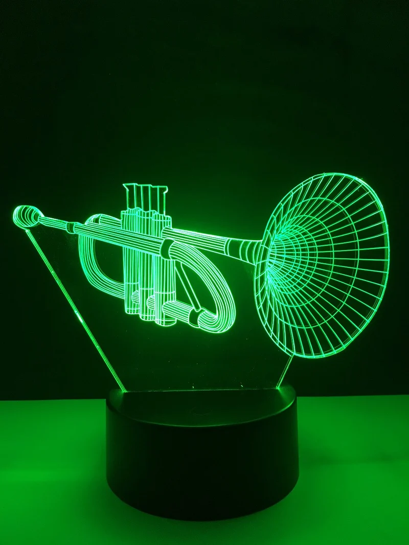 3D LED Trompeten Lampe mit Farbwechsel Effekt bis zu 7 Farben