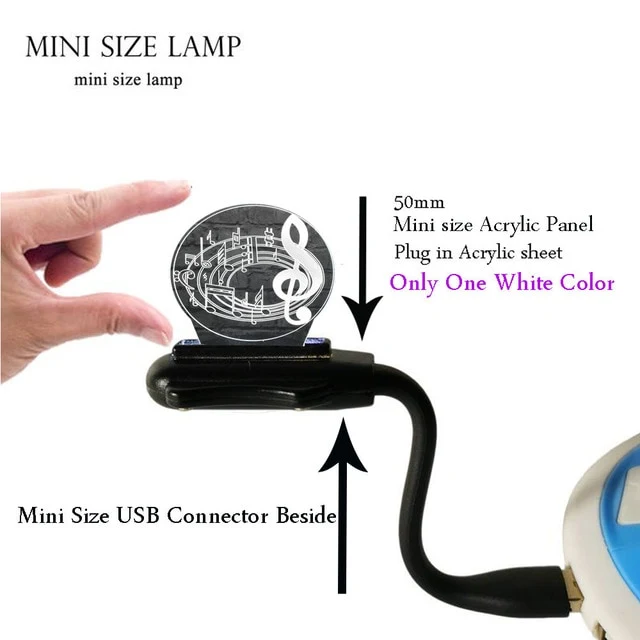 3D LED Lampe im Musik Noten Design - bis zu 7 Farben Farbwechsel