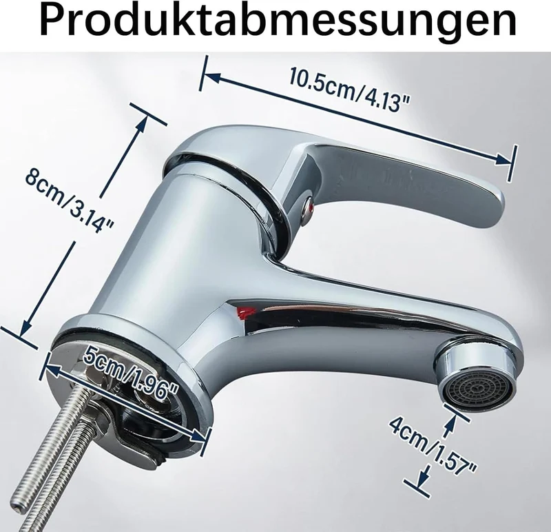 Waschtischarmatur Einhebelmischer Waschbeckenarmatur Badarmatur Chrom