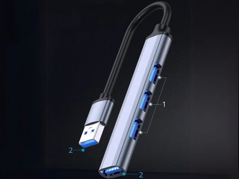 USB Hub 4 Port USB 3.0 Verteiler Adapter Splitter 5Gbps für PC Laptop