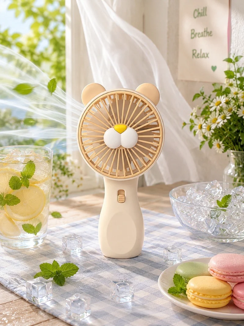 Tragbarer Campingventilator Mit Led-Licht, Wiederaufladbarer Zeltventilator Mit