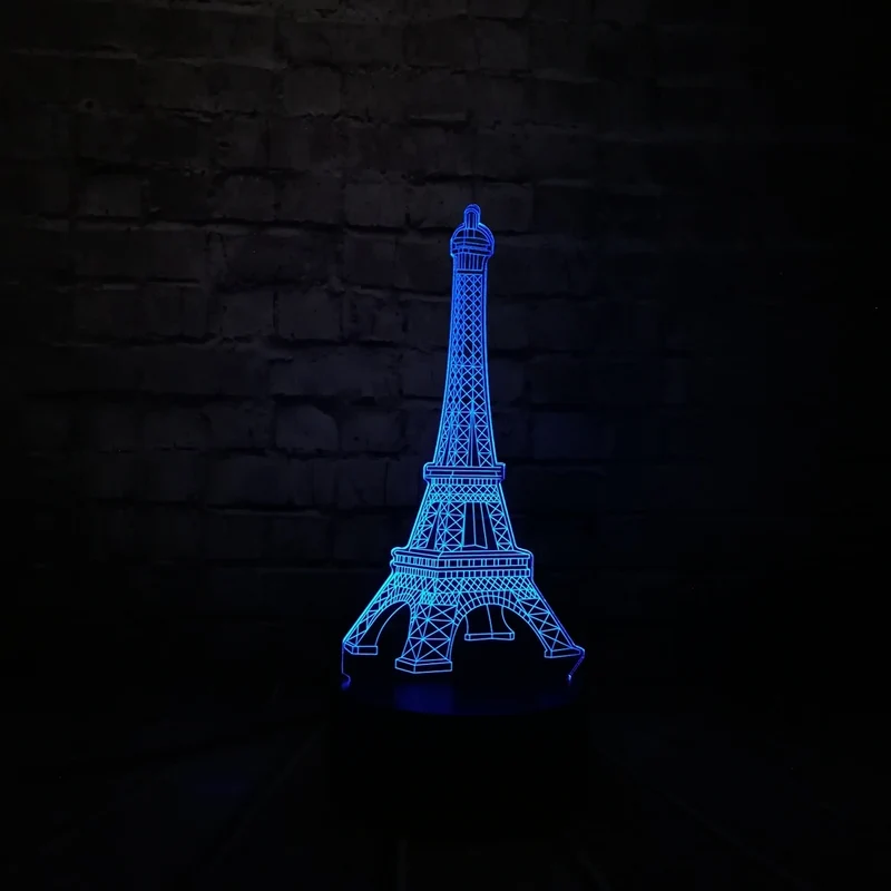 Eiffel Turm Lampe mit 3D Effekt und wundervollen Farbwechsel
