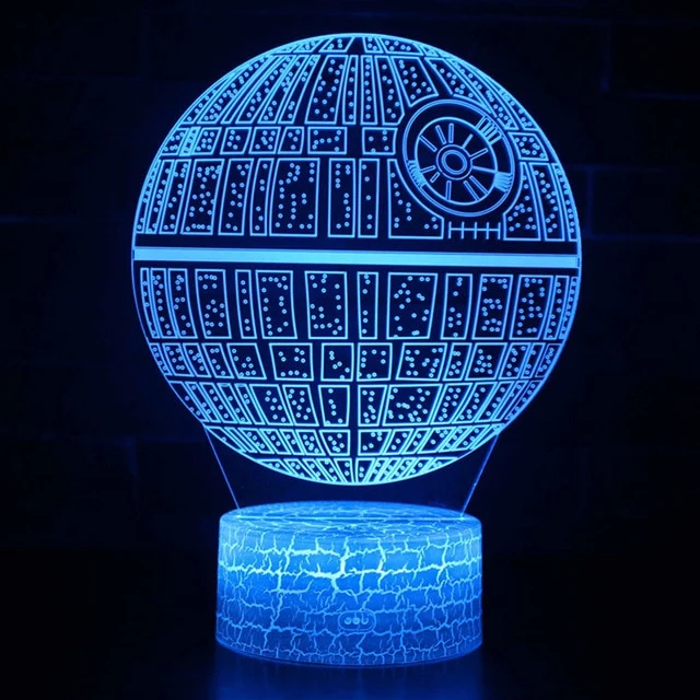 Star Wars R2D2 BB-8, Darth Vader, Todesstern 3D Lampe Nachtlicht