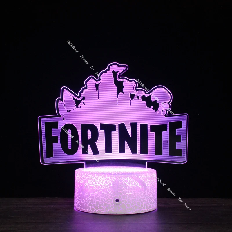 Fortnite Nachtlicht, Nachtlampe, Lampe mit 3D Effekt und Farbwechsel