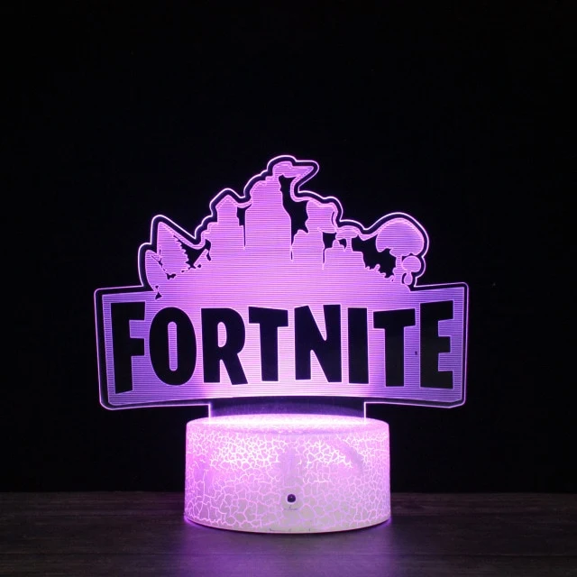 Fortnite Nachtlicht, Nachtlampe, Lampe mit 3D Effekt und Farbwechsel