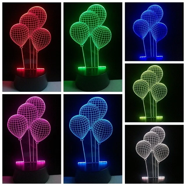 Ich liebe Dich Lampe mit 3D Effekt und Farbwechsel - verschiedene Motive