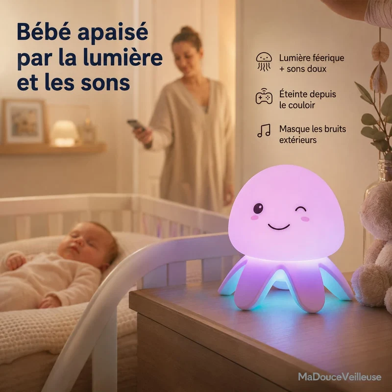 Veilleuse méduse berceuse - WhiteWave