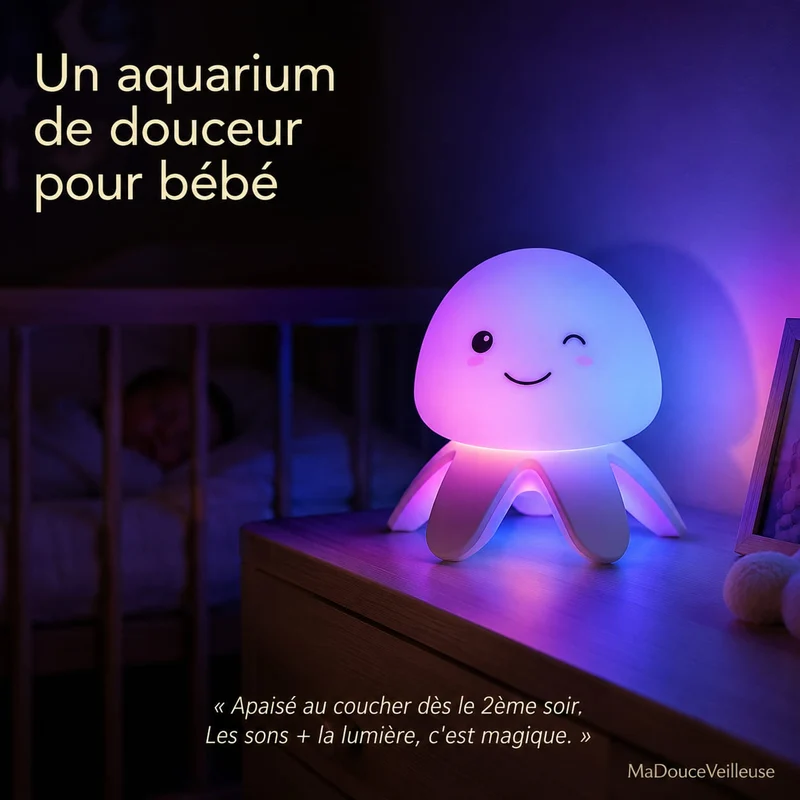 Veilleuse méduse berceuse - WhiteWave