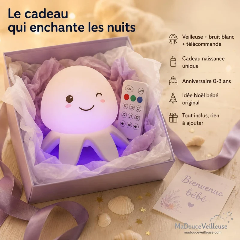 Veilleuse méduse berceuse - WhiteWave