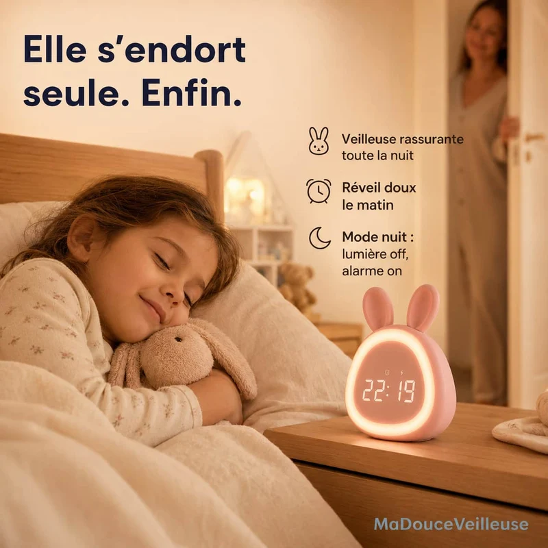 Veilleuse lapin réveil - BunnyRise