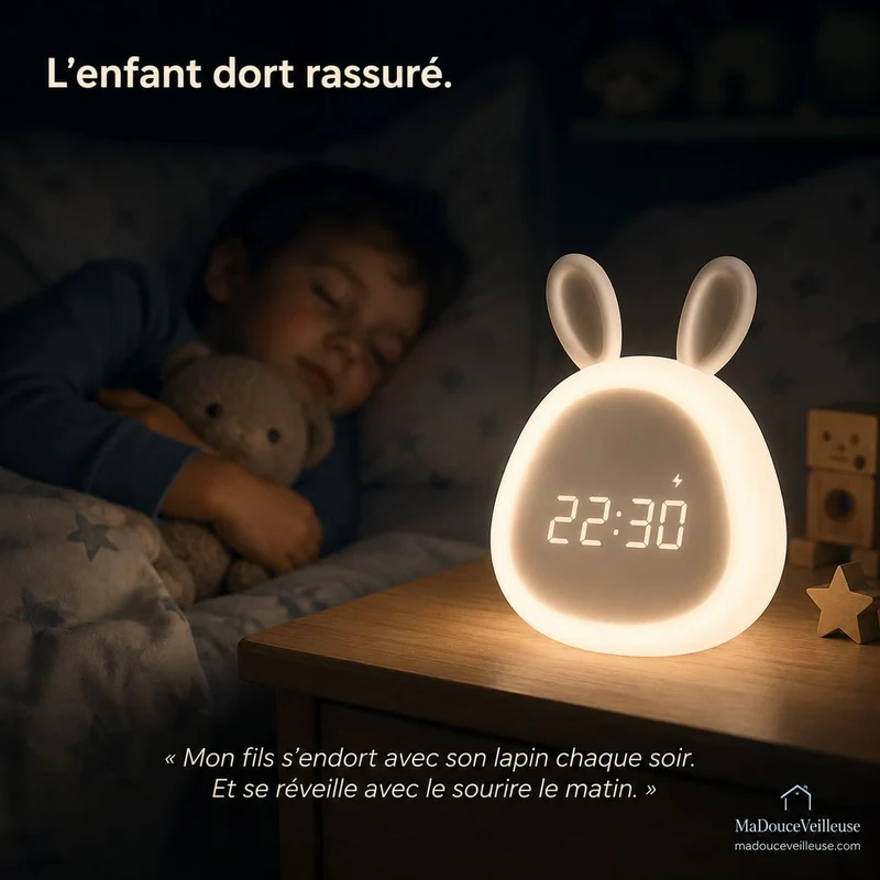 Veilleuse lapin réveil - BunnyRise