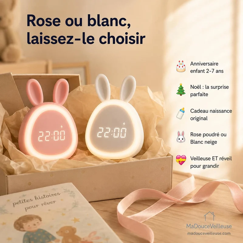 Veilleuse lapin réveil - BunnyRise
