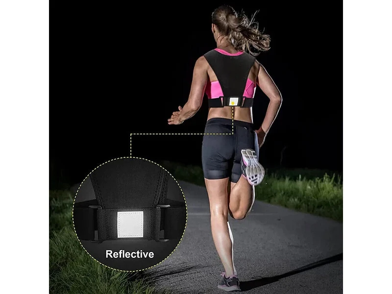 Reflektierende Sicherheits-Laufweste mit Handytasche & Verstellbarem Gurt – Für Jogging, Radfahren & Outdoor