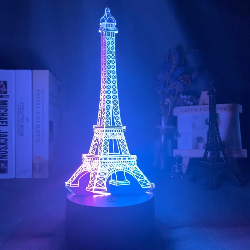 Eifeltum 3d Illusion Nachtlicht, Deko Lampe, LED Licht