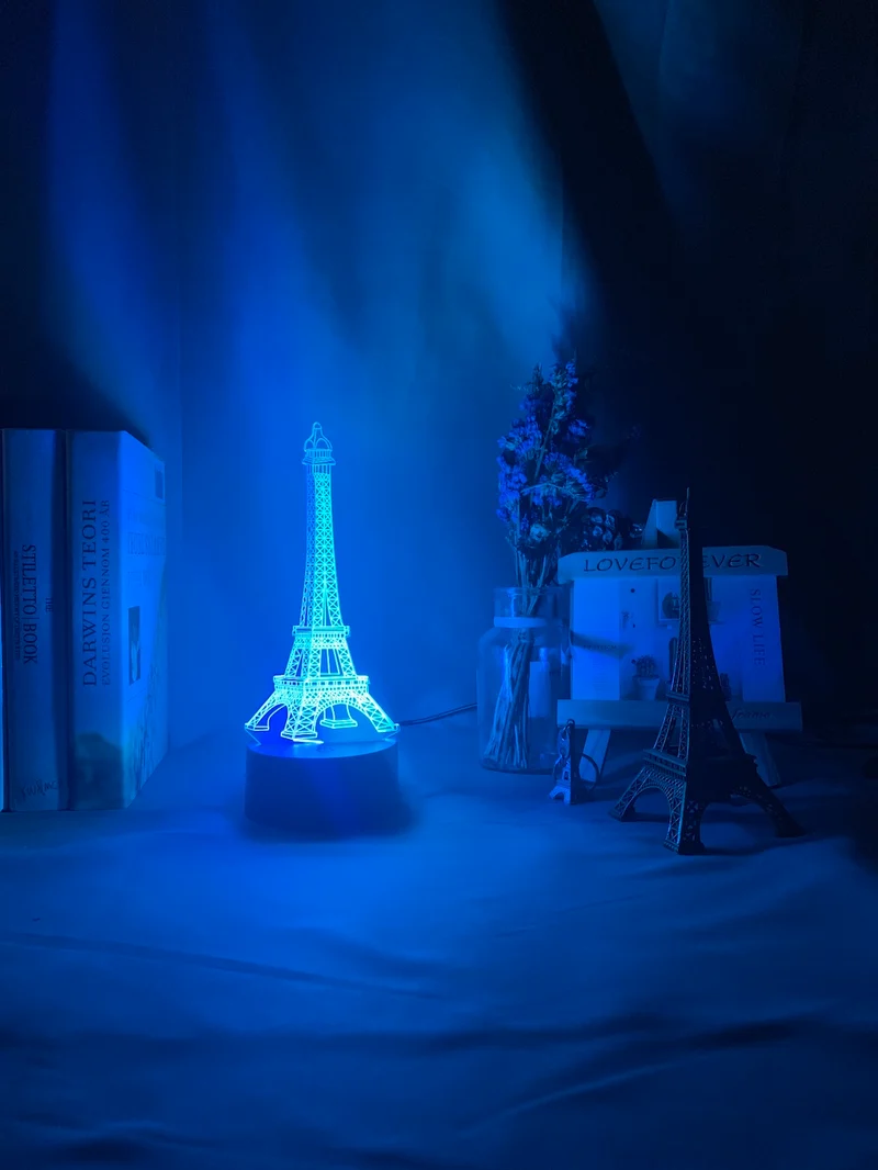 Eifeltum 3d Illusion Nachtlicht, Deko Lampe, LED Licht