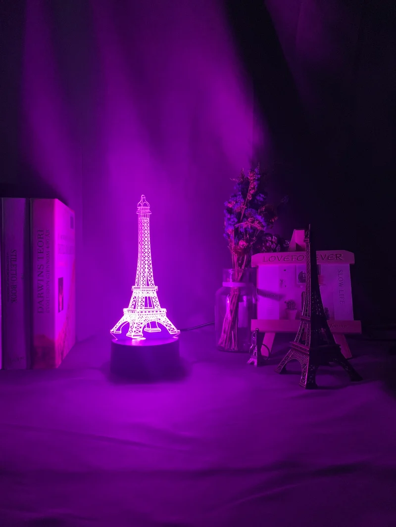 Eifeltum 3d Illusion Nachtlicht, Deko Lampe, LED Licht