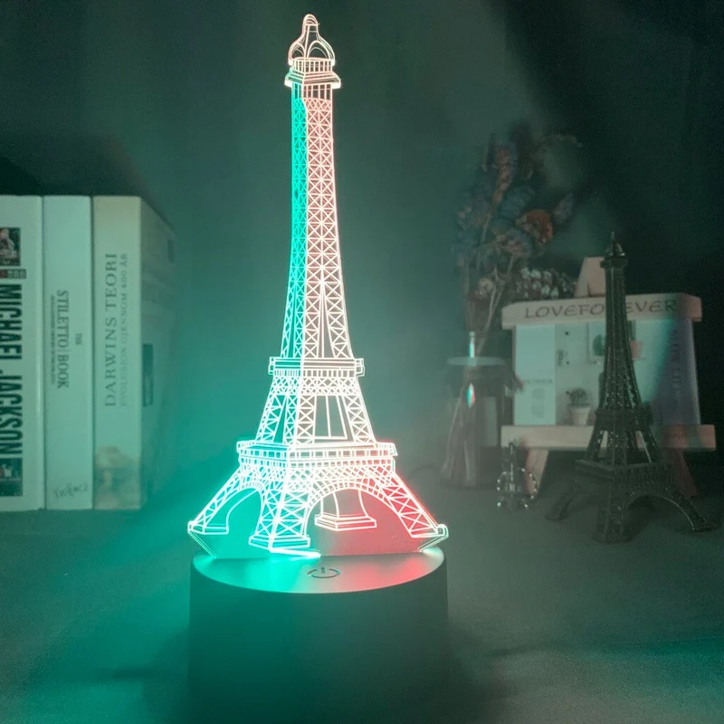 Eifeltum 3d Illusion Nachtlicht, Deko Lampe, LED Licht