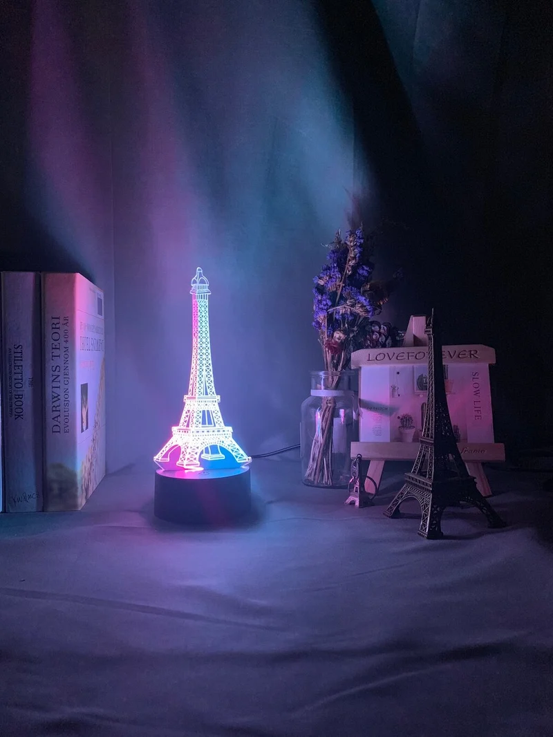 Eifeltum 3d Illusion Nachtlicht, Deko Lampe, LED Licht