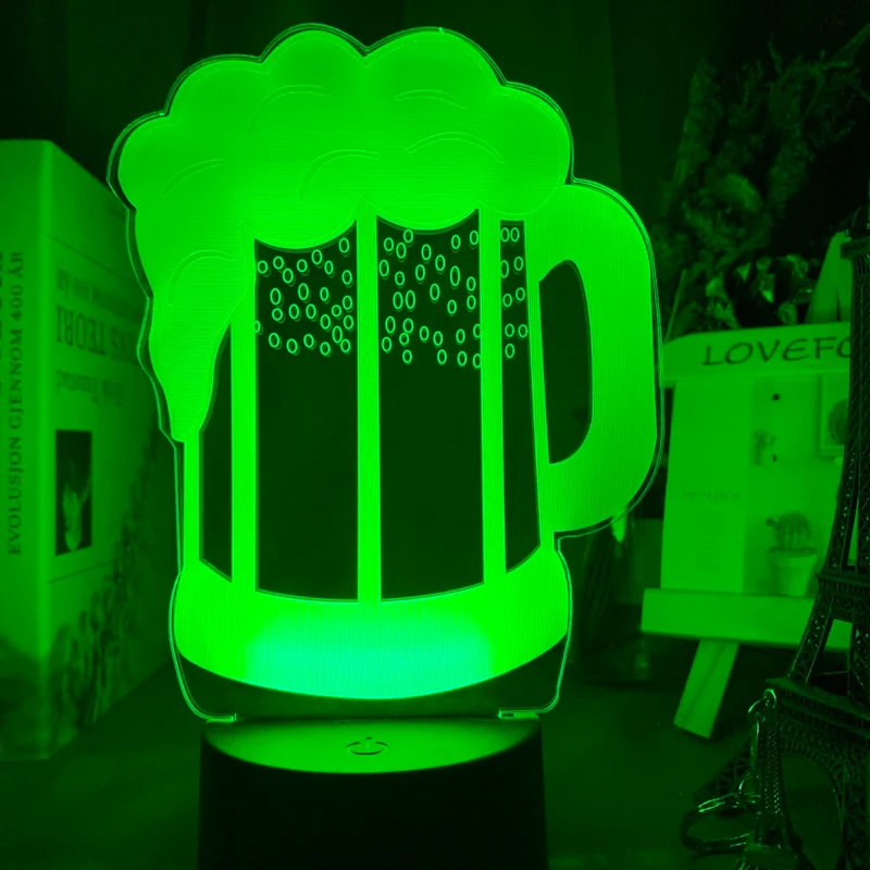 3D Nachtlicht in Bierglas Optik Oktoberfest Style