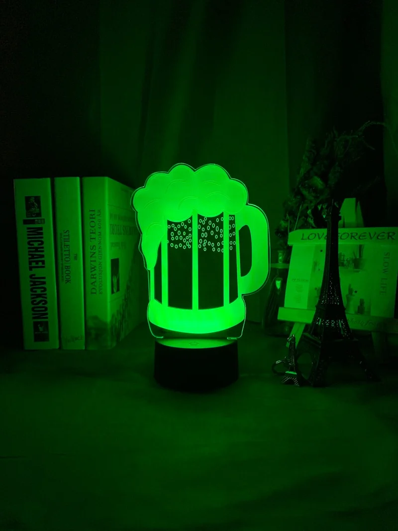 3D Nachtlicht in Bierglas Optik Oktoberfest Style