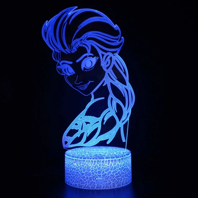 Frozen Elsa Anna Olaf Sven Nachtlicht, Nachtlampe, Licht mit 3D Effekt