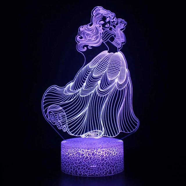 Frozen Elsa Anna Olaf Sven Nachtlicht, Nachtlampe, Licht mit 3D Effekt