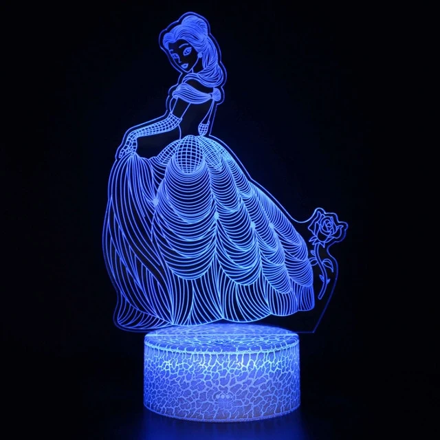 Frozen Elsa Anna Olaf Sven Nachtlicht, Nachtlampe, Licht mit 3D Effekt