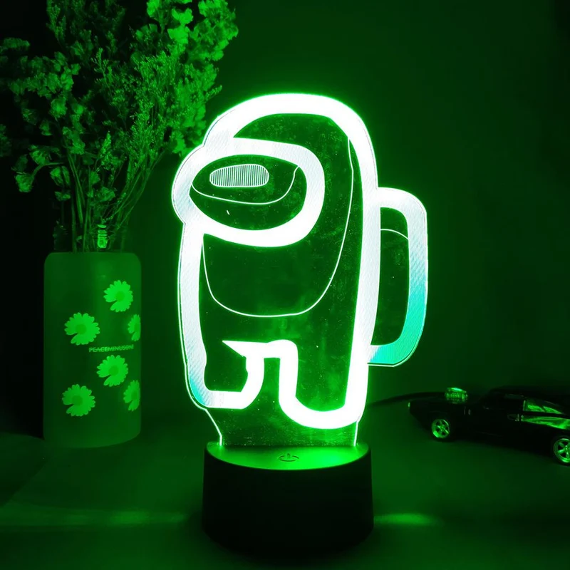 Among us 3D LED Lampe, Nachtlicht, Nachtlampe mit Farbwechsel