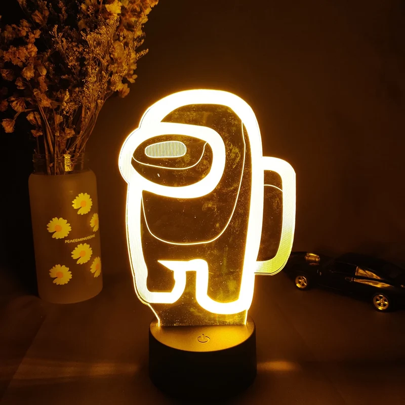 Among us 3D LED Lampe, Nachtlicht, Nachtlampe mit Farbwechsel
