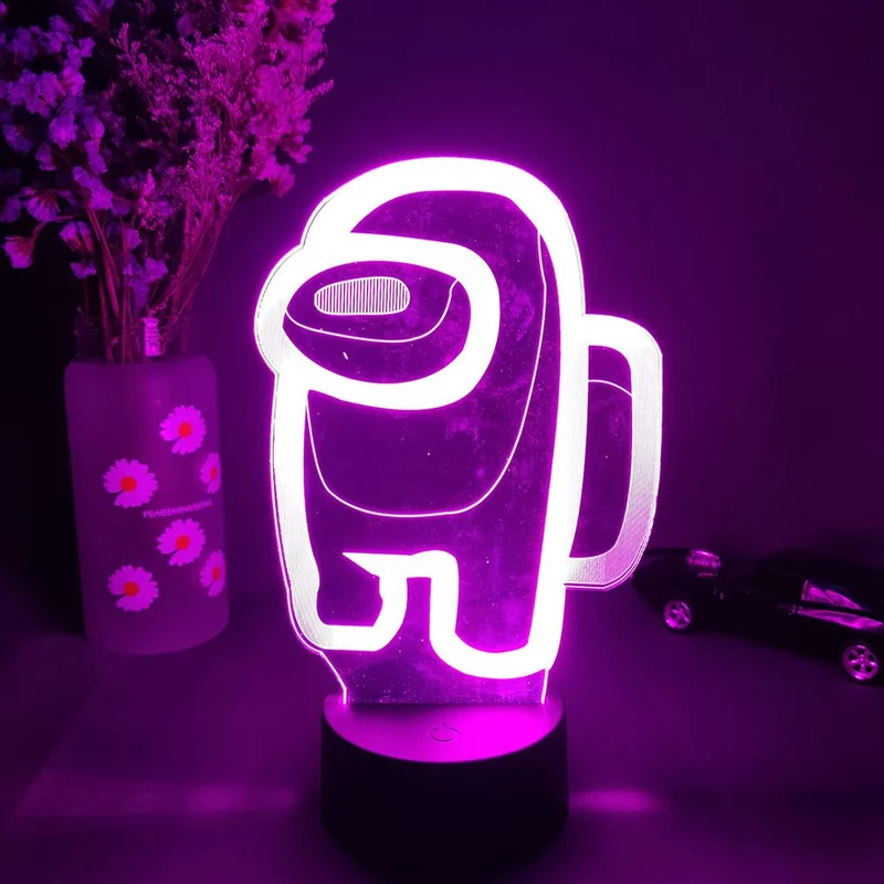 Among us 3D LED Lampe, Nachtlicht, Nachtlampe mit Farbwechsel