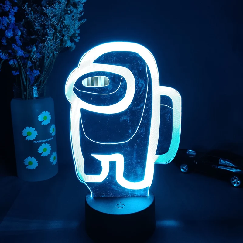 Among us 3D LED Lampe, Nachtlicht, Nachtlampe mit Farbwechsel