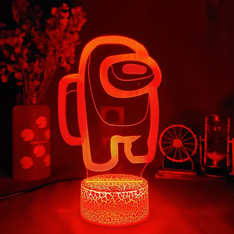 Among us 3D LED Lampe, Nachtlicht, Nachtlampe mit Farbwechsel