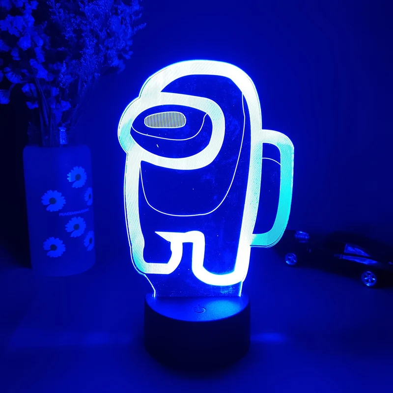 Among us 3D LED Lampe, Nachtlicht, Nachtlampe mit Farbwechsel
