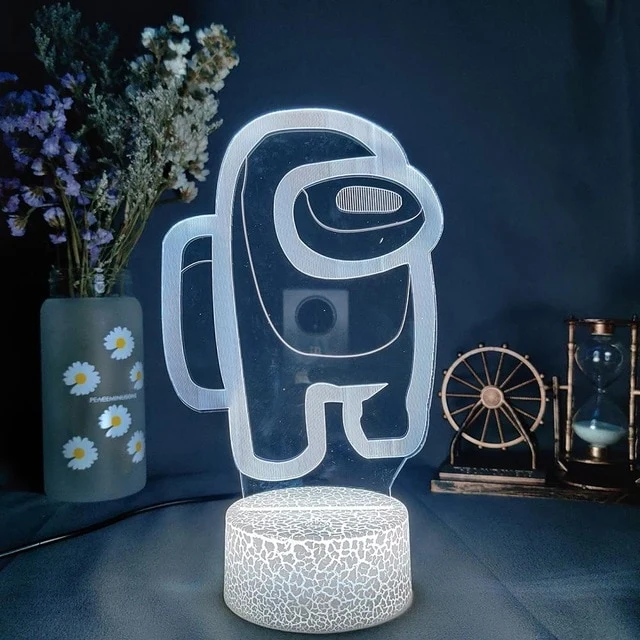Among us 3D LED Lampe, Nachtlicht, Nachtlampe mit Farbwechsel