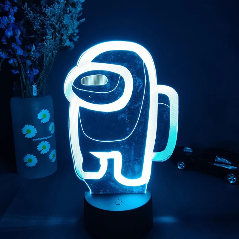 Among us 3D LED Lampe, Nachtlicht, Nachtlampe mit Farbwechsel