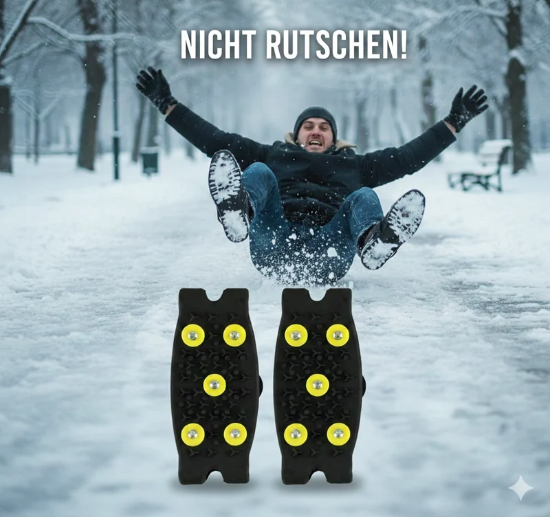 Anti Rutsch Schuhüberzüge Eisspikes 5 Zähne Outdoor Schnee 1 Paar