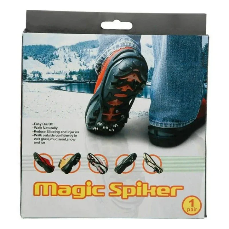 Schuhspikes Anti Rutsch Eiskrallen Wanderhilfe Gr. 35–39 M Spiraldraht - 1 Paar