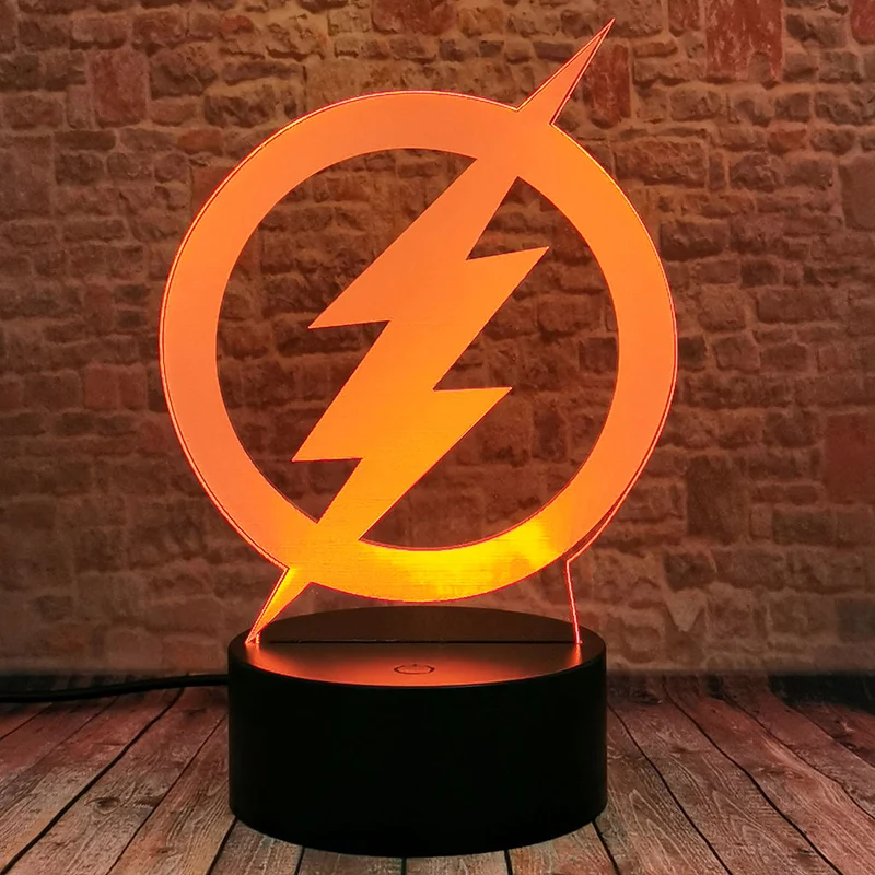 Der Flash Nachtlicht mit Flash Logo und Farbwechsel Effekt